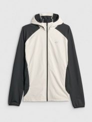 4F Bluza do biegania regular z kapturem męska - czarna XL. Czarne bluzy 4F, m, bez wzorów, z materiału, z kapturem. Za 249.99 zł.