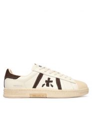 Premiata Sneakersy Russell Var 8556 Kremowy. Białe buty sportowe casual Premiata, bez wzorów, ze skóry, bez zapięcia. Za 1,139.00 zł.