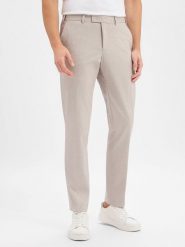 Finshley & Harding spodnie garniturowe Mężczyźni Modern Fit Sztuczne włókno beżowy, 24. Brązowe garnitury Finshley & Harding, m, bez wzorów, z włókna. Za 229.95 zł.