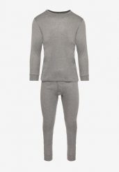 Szara Piżama Komplet Bluza i Kalesony Delwinea. Szare kalesony Born2be, l, bez wzorów, z bawełny, bez ramiączek. W wyprzedaży za 55.24 zł.