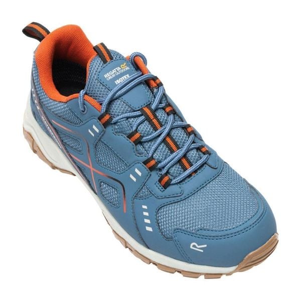 Buty trekkingowe Regatta Vendeavour. Niebieskie buty turystyczne Regatta, bez wzorów, bez zapięcia, trekkingowe. Za 276.50 zł.