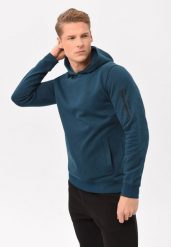Bluza kangurka B-FEEL. Niebieskie bluzy z kapturem Volcano, l, bez wzorów, z bawełny, z kapturem. Za 159.99 zł.