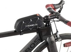 Torba rowerowa Rockbros na ramę z plecionką. Czarne torby na ramię ROCKBROS, bez wzorów, z materiału, na ramię, duże, bez dodatków. Za 69.99 zł.