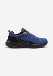 Niebieskie Buty Sportowe z Materiałową Cholewką przed Kostkę Odavene. Niebieskie buty sportowe casual Born2be, bez wzorów, z materiału, przed kostkę, bez zapięcia. W wyprzedaży za 103.99 zł.