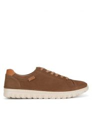 Go Soft Sneakersy MONE-01N MI08 Brązowy. Brązowe buty sportowe casual GO SOFT, bez wzorów, z nubiku, bez zapięcia. Za 229.99 zł.