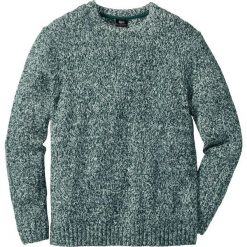 Sweter z okrągłym dekoltem Regular Fit bonprix zielony melanż. Swetry nierozpinane marki bonprix. Za 59.99 zł.