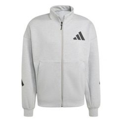 Bluza męska bez kaptura rozpinana ADIDAS M Z.N.E. TT S. Szare bluzy bez kaptura Adidas, m, bez wzorów, z bawełny, bez kaptura. Za 439.00 zł.