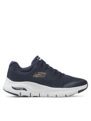 Skechers Sneakersy Arch Fit 232040/NVY Granatowy. Niebieskie buty sportowe casual Skechers, bez wzorów, z materiału, bez zapięcia. Za 319.99 zł.