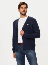 Guess Kardigan M4BR36 Z3HN2 Granatowy Regular Fit. Niebieskie swetry rozpinane Guess, m, z aplikacjami, z syntetyku, bez kołnierzyka, bez ramiączek. Za 239.99 zł.