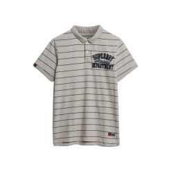 Polo vintage z jersey Superdry Athletic. Białe koszulki polo Superdry, m, bez wzorów, z jersey, bez kołnierzyka, bez ramiączek. Za 238.85 zł.