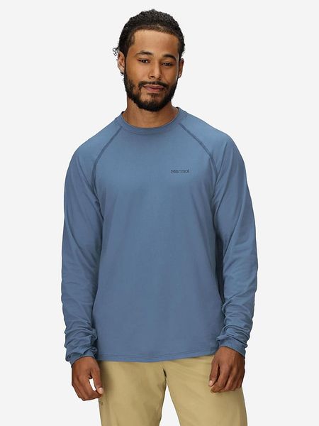 Marmot Koszulka funkcyjna "Windridge" w kolorze niebieskim rozmiar: XL. Niebieskie t-shirty sportowe Marmot, bez wzorów, z materiału, bez ramiączek, outdoorowe. Za 135.81 zł.