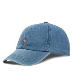 Czapka z daszkiem Polo Ralph Lauren. Niebieskie czapki z daszkiem Polo Ralph Lauren, bez wzorów. Za 379.99 zł.