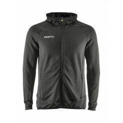 Bluza treningowa męska Craft Extend Full Zip. Czarne bluzy Craft, l, bez wzorów, z kapturem. Za 317.60 zł.