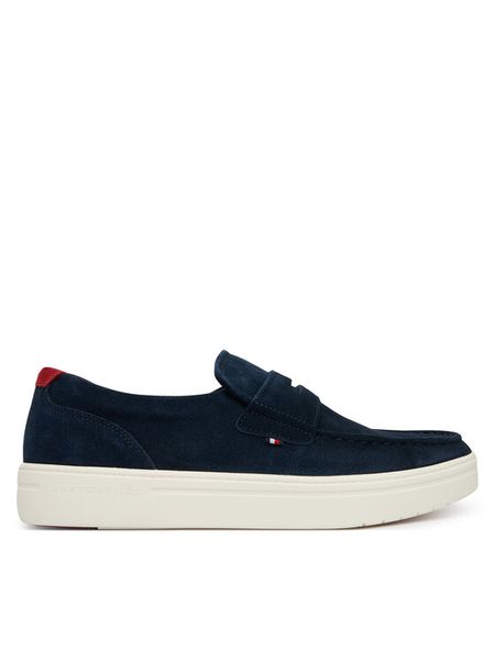 Tommy Hilfiger Półbuty Modern Light Hybrid Suede Loafer FM0FM05786 Granatowy. Niebieskie eleganckie półbuty Tommy Hilfiger, bez wzorów, ze skóry, bez obcasa, bez zapięcia. Za 479.99 zł.