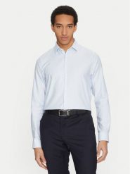 Calvin Klein Koszula K10K114302 Błękitny Slim Fit. Niebieskie koszule CALVIN KLEIN, m, bez wzorów, z bawełny, bez kołnierzyka, bez ramiączek. Za 259.99 zł.