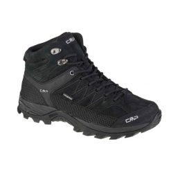 Buty trekkingowe CMP Rigel Waterproof. Czarne buty turystyczne CMP, bez wzorów, ze skóry, bez zapięcia, trekkingowe. Za 399.99 zł.