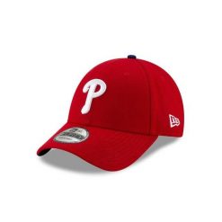 Czapka z daszkiem New Era MLB Philadelphia Pillies. Czerwone czapki z daszkiem New Era, bez wzorów, z materiału. Za 165.25 zł.