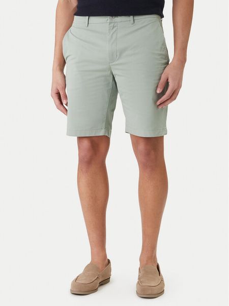 Tommy Hilfiger Szorty materiałowe Deton 9.5 MW0MW42351 Zielony Slim Fit. Zielone szorty Tommy Hilfiger, m, bez wzorów, z bawełny. Za 369.99 zł.