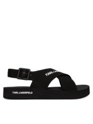 KARL LAGERFELD Sandały Atlantik KL70526 Czarny. Czarne sandały KARL LAGERFELD, z materiału, bez zapięcia. Za 589.99 zł.