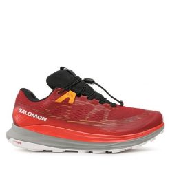 Buty do biegania Salomon. Czerwone buty do biegania Salomon, bez wzorów, bez zapięcia, do biegania. Za 559.99 zł.