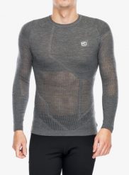 Bluza termiczna męska Ortovox Merino Thermovent LS. Szare bielizna termoaktywna ORTOVOX, l, bez wzorów, z materiału, bez ramiączek, snowboardowy. Za 572.80 zł.
