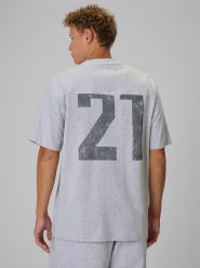4F Regular Size: T-shirt loose z nadrukiem 4F | Tomasz Fornal - szary M. Szare t-shirty 4F, m, z aplikacjami, z bawełny, bez kołnierzyka, bez ramiączek. Za 99.99 zł.