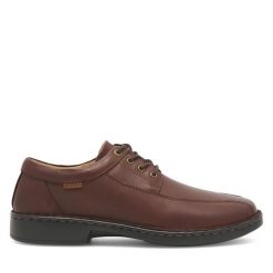 Półbuty Go Soft. Brązowe eleganckie półbuty GO SOFT, bez wzorów, bez obcasa, bez zapięcia. Za 229.99 zł.