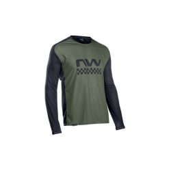 Koszulka rowerowa mtb NORTHWAVE EDGE Jersey LS zielona. Czarne bluzy Northwave, xl, bez wzorów, z jersey, bez kaptura. Za 160.00 zł.