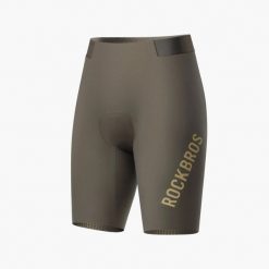 Spodenki kolarskie męskie z wkładką ROCKBROS. Brązowe spodenki rowerowe ROCKBROS, l, bez wzorów, z elastanu, na fitness i siłownię. Za 198.84 zł.