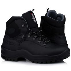 Buty męskie trekkingowe górskie Grisport NERO DAKAR. Czarne buty sportowe casual Grisport, na zimę, bez wzorów, bez zapięcia, trekkingowe. Za 319.00 zł.