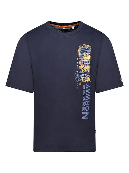 Geographical Norway Koszulka "Jexplor" w kolorze granatowym rozmiar: 3XL. Niebieskie bezrękawniki Geographical Norway, xl, bez wzorów, z bawełny, bez kołnierzyka, bez ramiączek. Za 68.95 zł.