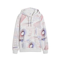 Męska bluza z kapturem z nadrukiem PUMA. Czarne bluzy z kapturem Puma, na jesień, l, bez wzorów, z bawełny, z kapturem. Za 279.00 zł.