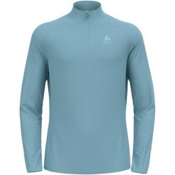 Bluza techniczna męska ODLO Essential Light Mid Layer 1/2 zip. Czarne bluzy ODLO, m, bez wzorów, bez kaptura. Za 349.99 zł.