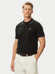 Beverly Hills Polo Club Polo P-SS26M-P42561 Czarny Regular Fit. Czarne koszulki polo Beverly Hills Polo Club, l, bez wzorów, z bawełny, bez kołnierzyka, bez ramiączek. Za 209.99 zł.