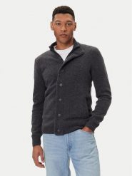 Barbour Kardigan Essential Elbow-Patch MKN0731CH51 Szary Regular Fit. Szare swetry rozpinane Barbour, l, bez wzorów, z wełny, bez kołnierzyka, bez ramiączek. Za 639.99 zł.