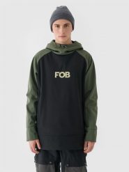 4F Długa bluza snowboardowa z softshellu membrana 5000 męska - czarna XXL. Czarne bluzy z kapturem 4F, na zimę, m, bez wzorów, z dzianiny, z kapturem. Za 399.99 zł.