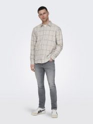 ONLY & SONS Dżinsy - Slim fit - w kolorze szarym rozmiar: W30/L32. Szare jeansy Only & Sons, l. Za 136.45 zł.