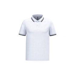 Polo z kontrastowymi wstawkami Kariban. Białe koszulki polo KARIBAN, m, bez wzorów, bez kołnierzyka, bez ramiączek. Za 125.50 zł.