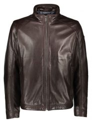 Bugatti Skórzana kurtka w kolorze brązowym rozmiar: 58. Brązowe kurtki Bugatti, bez wzorów, ze skóry, bez kaptura. Za 848.99 zł.