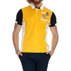 Koszulka polo w kolorze biało-czarno-żółtym. Koszulki polo marki Galvanni. W wyprzedaży za 239.95 zł.