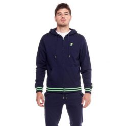 Welcome Back Męski dres z kapturem i zamkiem. Niebieskie komplety dresowe LEONE 1947 APPAREL, l, bez wzorów, z dresówki, bez ramiączek. W wyprzedaży za 249.40 zł.
