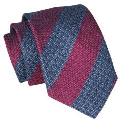 Krawat - ALTIES - Granat, Czerwień, Pasy. Czerwone krawaty i muchy Alties, bez wzorów, z tkaniny. Za 49.00 zł.