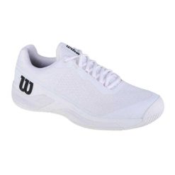 Męskie Buty Tenisowe Rush Pro 4.0. Białe buty turystyczne Wilson, bez wzorów, z gumy, bez zapięcia, tenisowe. Za 784.99 zł.