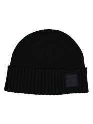 Hugo Boss Fashion Czapka beanie "Akaio" w kolorze czarnym rozmiar: onesize. Czarne czapki zimowe Hugo Boss Fashion, bez wzorów, z bawełny. Za 144.92 zł.