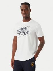 Beverly Hills Polo Club T-Shirt P-SS26M-TS101 Biały Regular Fit. Białe koszulki polo Beverly Hills Polo Club, m, bez wzorów, z bawełny, bez kołnierzyka, bez ramiączek. Za 119.99 zł.