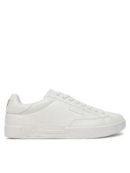 Guess Sneakersy Caserta FMFCAS ELL12 Biały. Białe buty sportowe casual Guess, z aplikacjami, ze skóry, bez zapięcia. Za 259.99 zł.