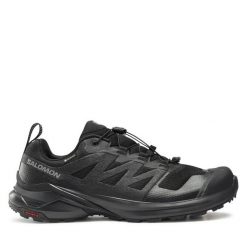 Buty do biegania Salomon. Czarne buty do biegania Salomon, bez wzorów, z gore-texu, bez zapięcia, do biegania, gore-tex. Za 439.99 zł.