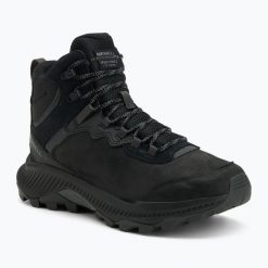 Buty turystyczne męskie Merrell Speed Strike 2 Ltr Thrm Mid Wp. Czarne buty turystyczne Merrell, bez wzorów, bez zapięcia. Za 529.99 zł.