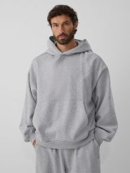 4F Bluza dresowa oversize z kapturem męska - szara L. Szare bluzy 4F, l, bez wzorów, z dresówki, z kapturem. Za 169.99 zł.