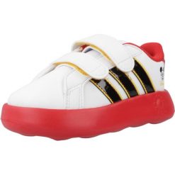 Buty ADIDAS COURT MICKEY Biały. Białe buty turystyczne Adidas, bez wzorów, z materiału, bez zapięcia, trekkingowe. Za 196.50 zł.